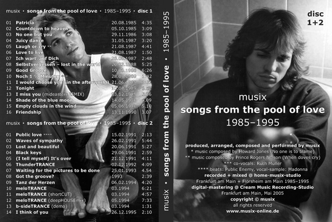 CD-cover: songs in the pool of love